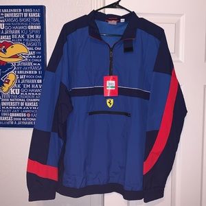 Puma x Ferrari Men’s Quarter zip windbreak- Large